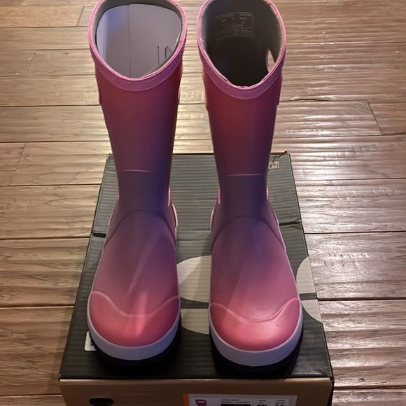 Bogs Kids Rain Boots Ombre Pink/Rose Multi Youth Size 5 - Picture 1 of 8